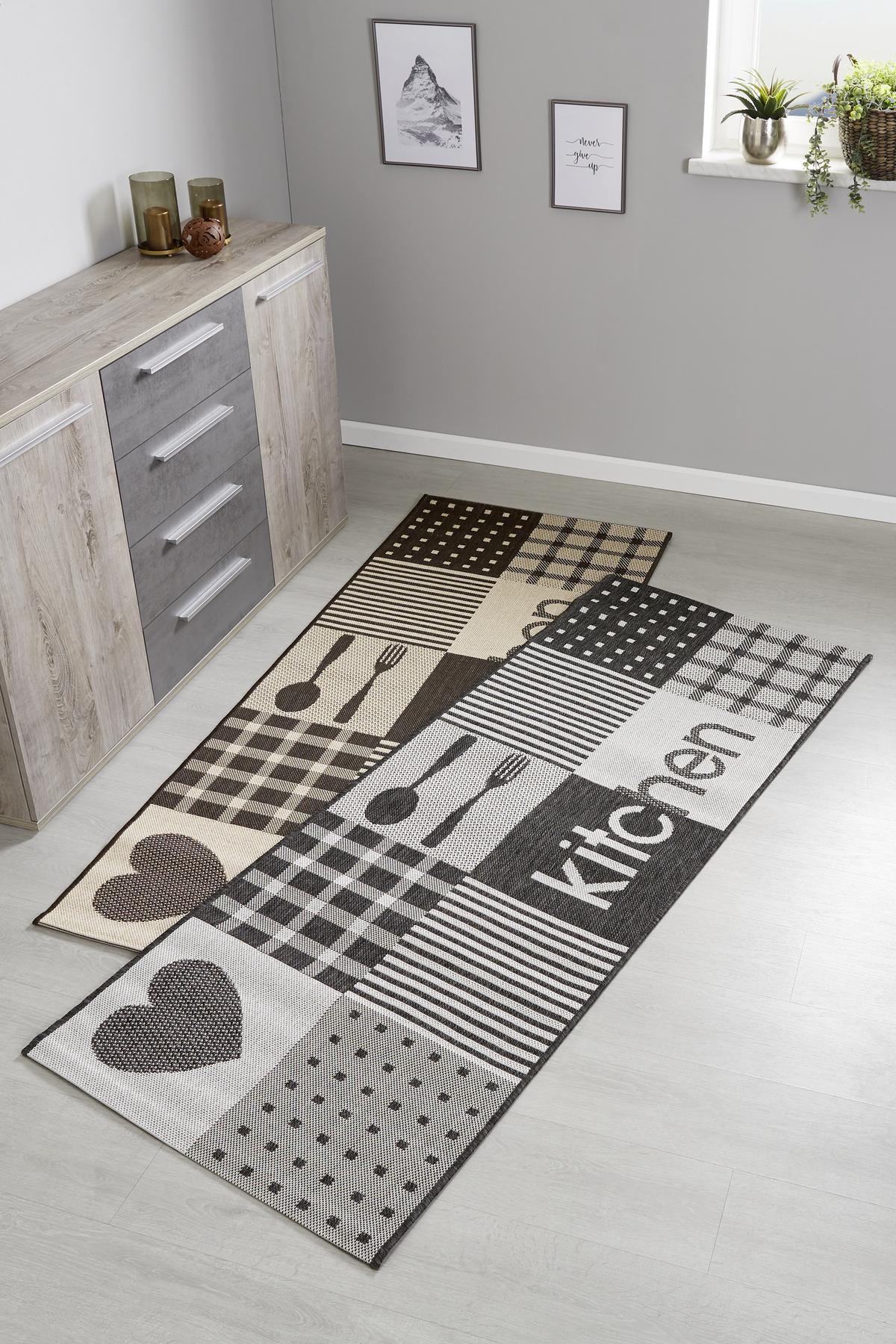 Futó Kitchen - ezüst/antracit, Basics, textil (80/200cm) - James Wood