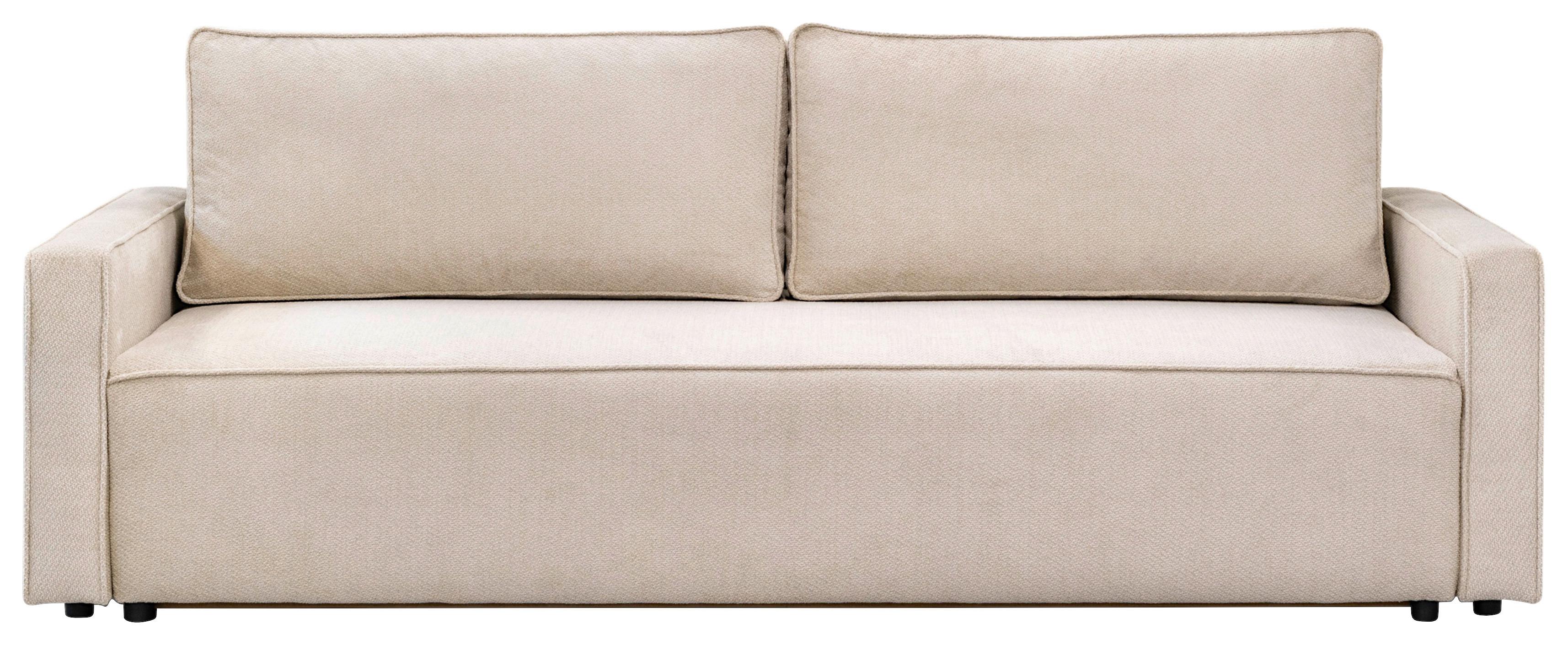 Rozkladacia pohovka NERA, béžová ženilka - béžová, Modern, textil/plast (232/90/100cm)