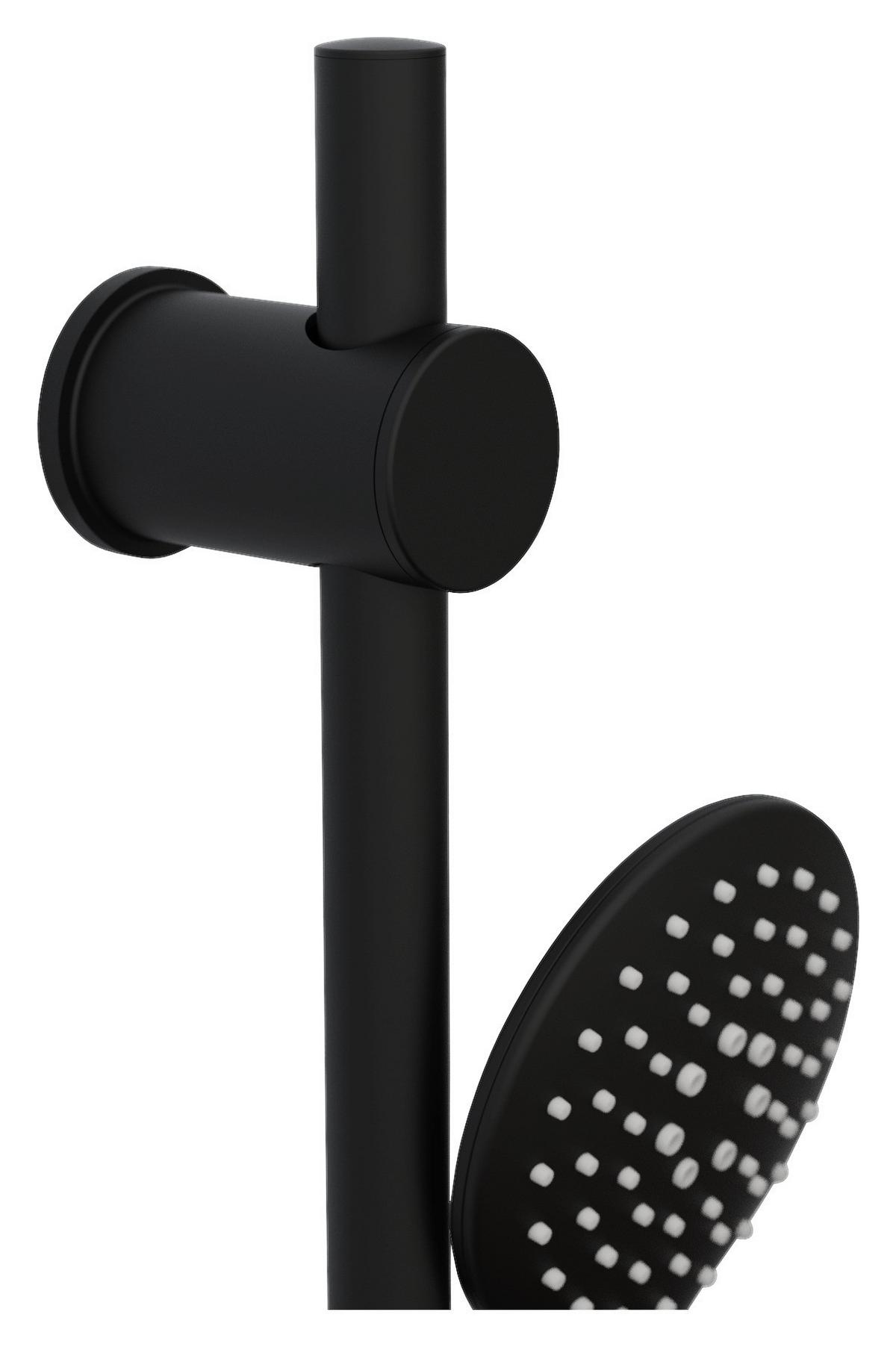 Sprchová sada RAVEN čierna - čierna, Modern, plast (12,5/70/14cm) - Mömax