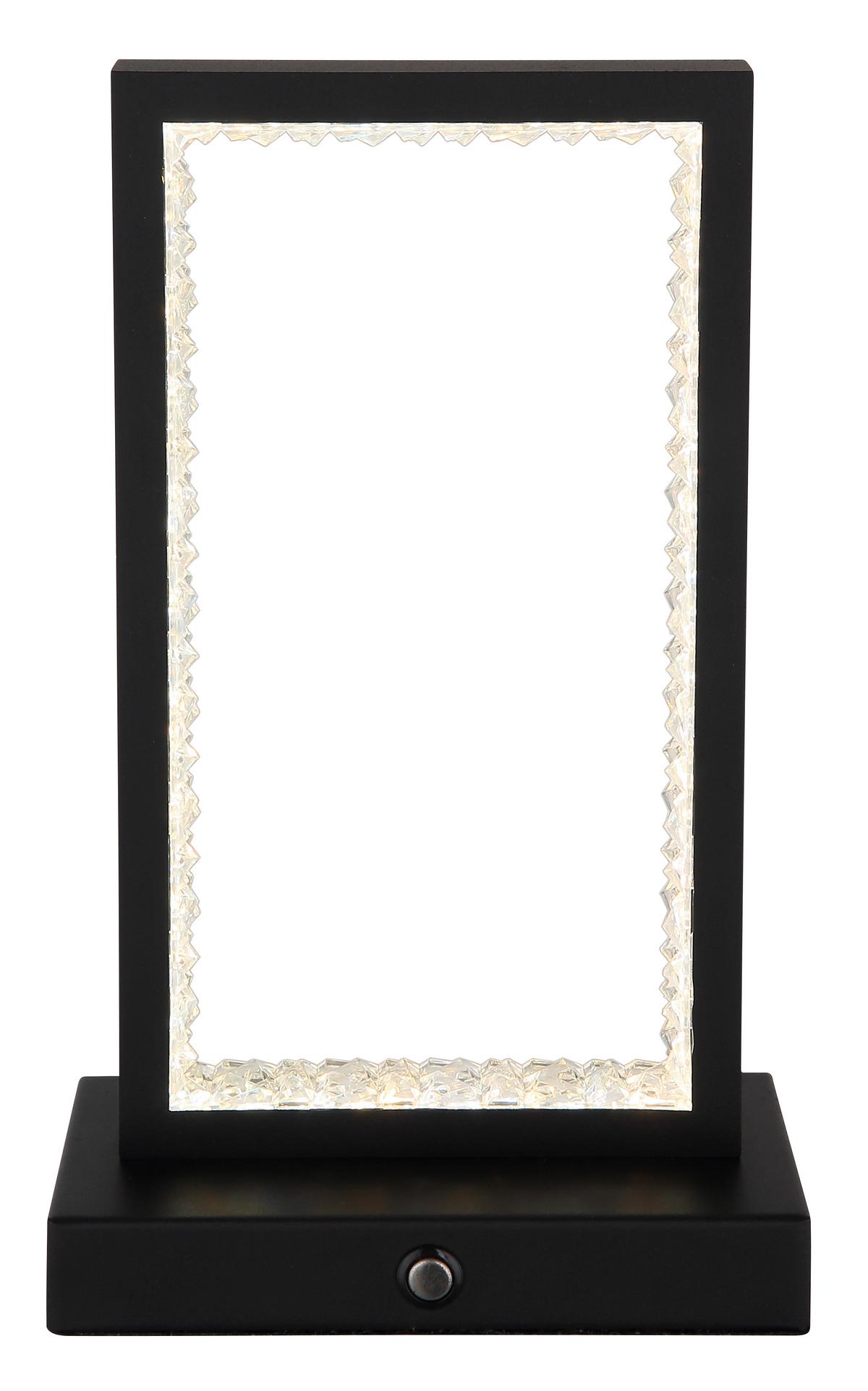 Akku-Tischleuchte 24008s - Klar/Schwarz, Design, Kunststoff/Metall (14/7,5/23cm) - Globo