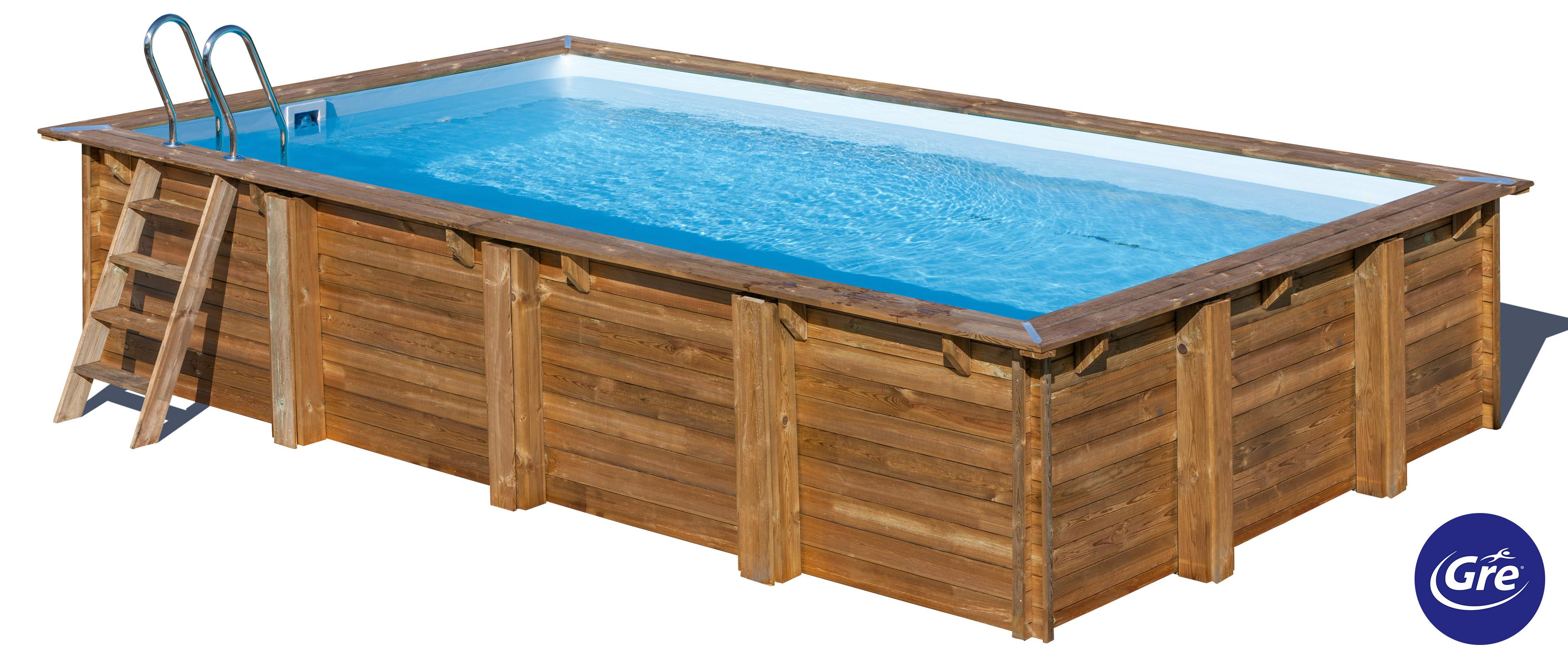 Pool-set Evora - Kieferfarben, KONVENTIONELL, Holz (620/420/133cm) - Gre