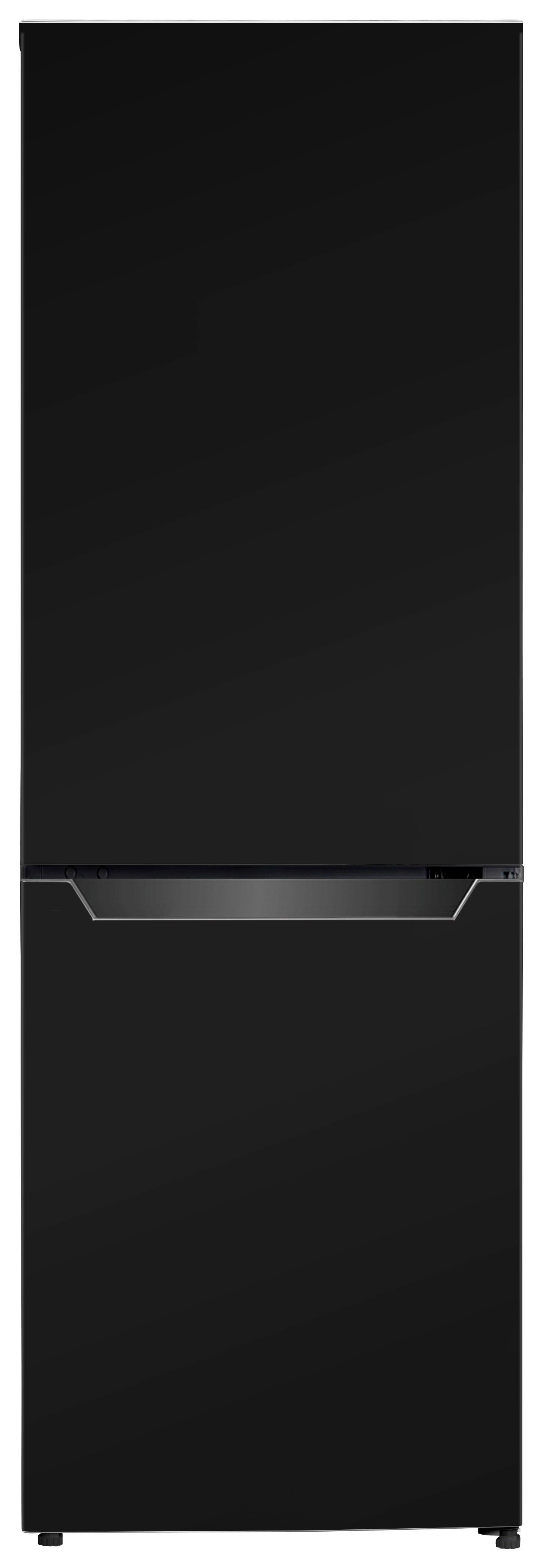 KÜHL-GEFRIER-KOMBINATION Schwarz B: 47,4 cm - Schwarz, Basics, Glas/Kunststoff (47,4/144/49,5cm) - Respekta