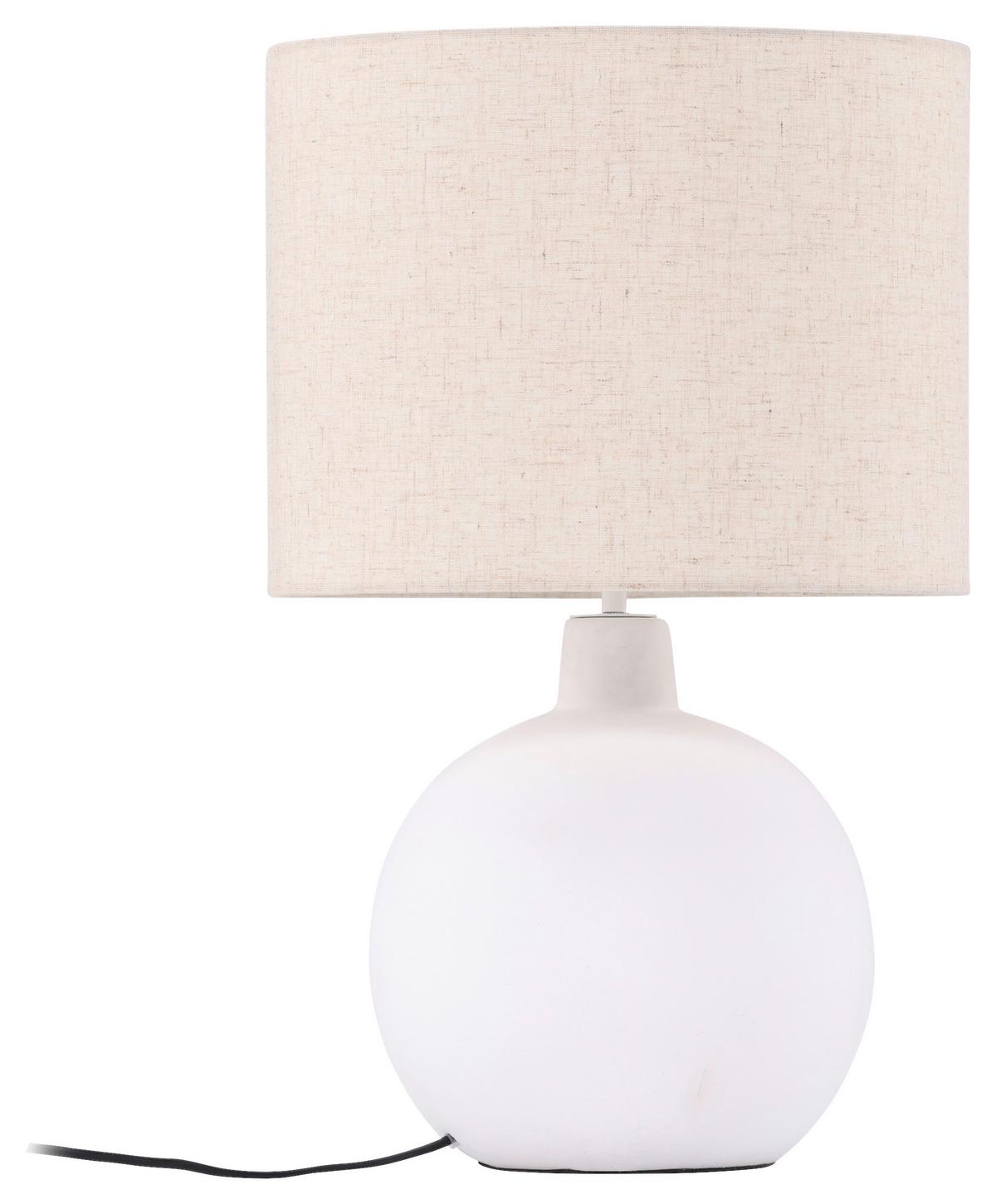 Tischleuchte Torcello - Beige/Weiß, Basics, Textil/Stein (32/51/32cm) - P & B