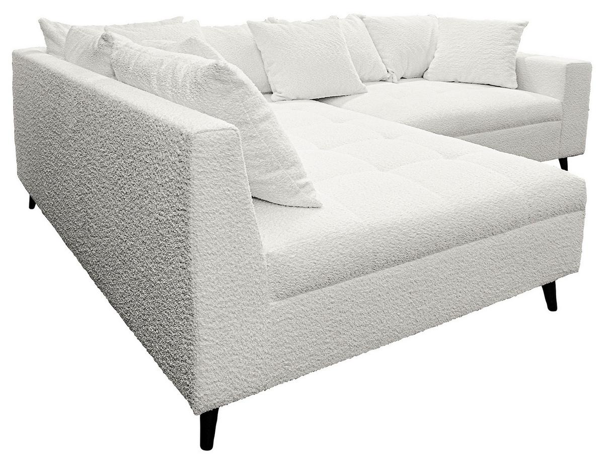 Ecksofa Pruno, Hellgrau S: 174x247 Cm - Hellgrau/Schwarz, Design, Textil (174/247cm) - MID.YOU