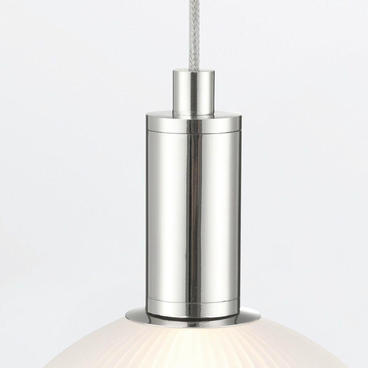 Led Függeszték Qn-Palmas-1mp-Pn - nikkelszínű, Konventionell, üveg/fém (15,2/32cm) - Elstead Lighting