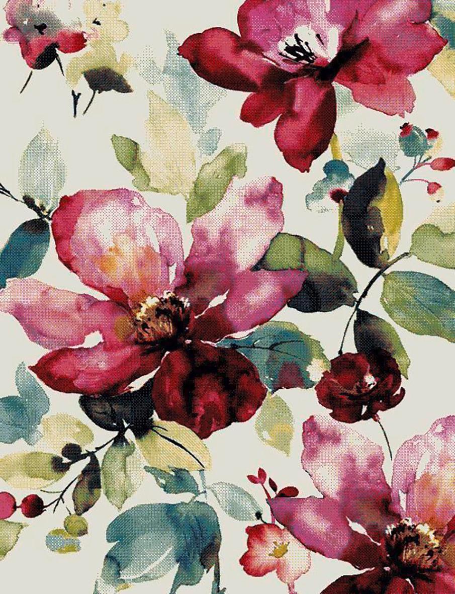 Tkaný Koberec Flower 3, 160/230cm - vícebarevná, Romantický / Rustikální, textil (160/230cm) - Modern Living