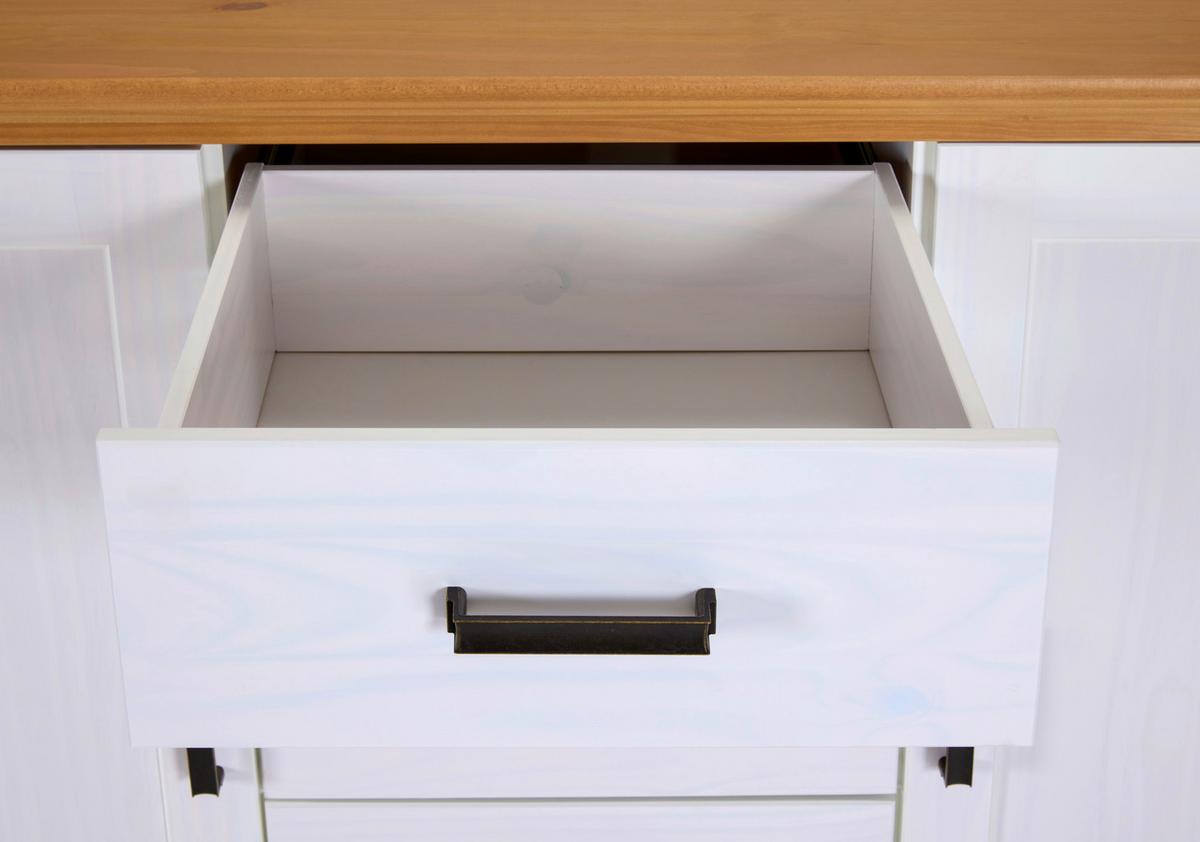 Kommode Maluno - Eichefarben/Weiß, MODERN, Holz (166/104/48cm) - Livetastic