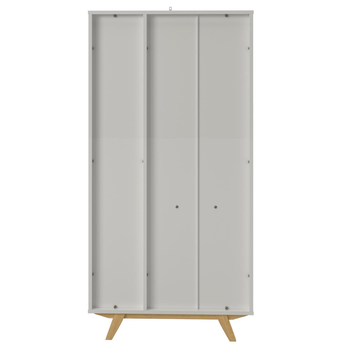 Skriňa MILAN biela/prírodná - biela/écru, Modern, drevo/kompozitné drevo (90/180/40cm) - Bessagi Home