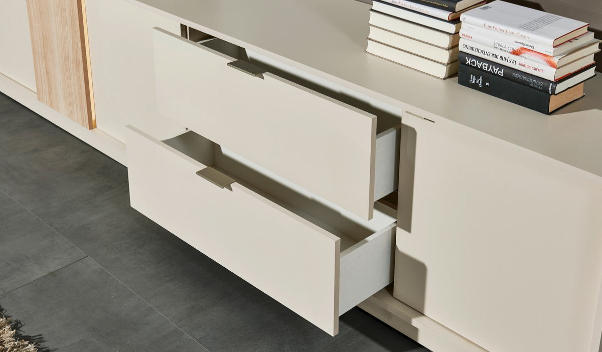 Wohnwand Alex Kaschmir, B: 238cm - Kaschmir, MODERN, Holzwerkstoff (238/202/40cm) - MID.YOU