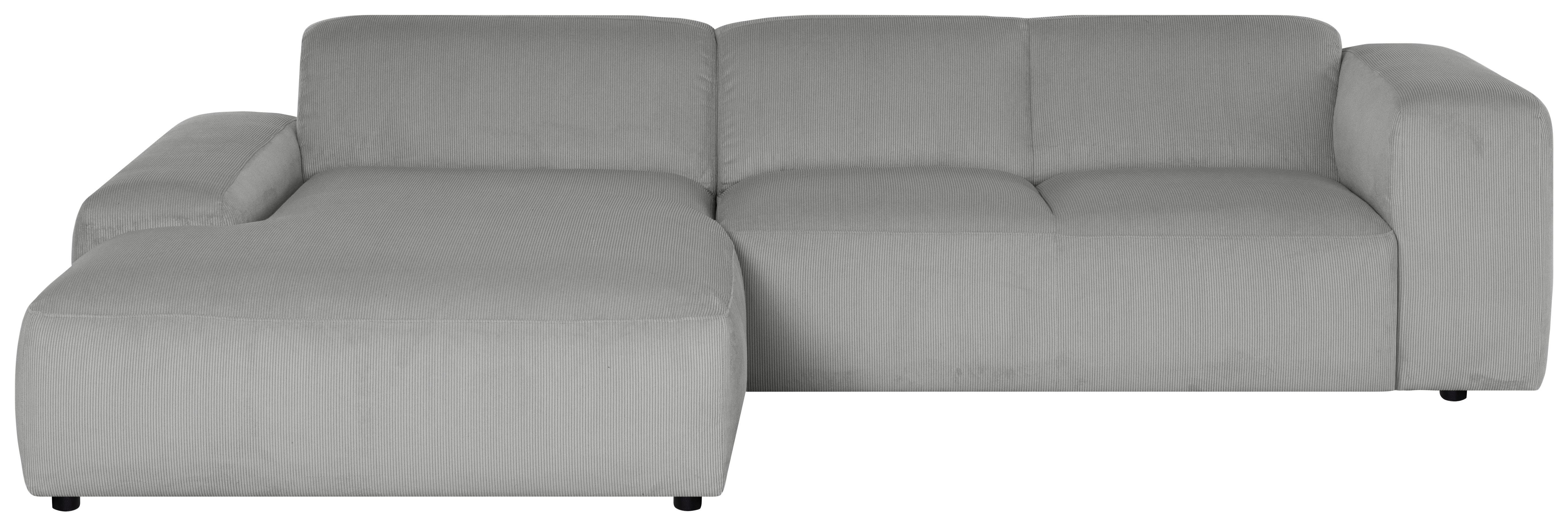 ECKSOFA Hannah Hellgrau 200x304 cm - Hellgrau/Schwarz, Design, Textil (200/304cm) - MID.YOU
