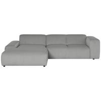ECKSOFA Hannah Hellgrau 200x304 cm - Hellgrau/Schwarz, Design, Textil (200/304cm) - MID.YOU