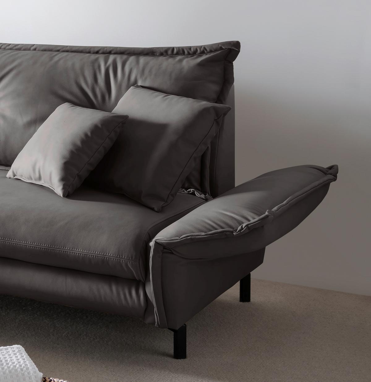 Ecksofa Lava Anthrazit S: 180x255cm - Anthrazit/Schwarz, MODERN, Textil (180/255cm) - Livetastic