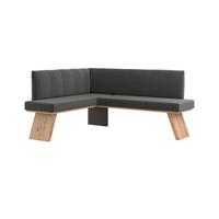 Eckbank Emma Ii - Eichefarben/Schwarz, KONVENTIONELL, Holzwerkstoff/Textil (150/185cm)