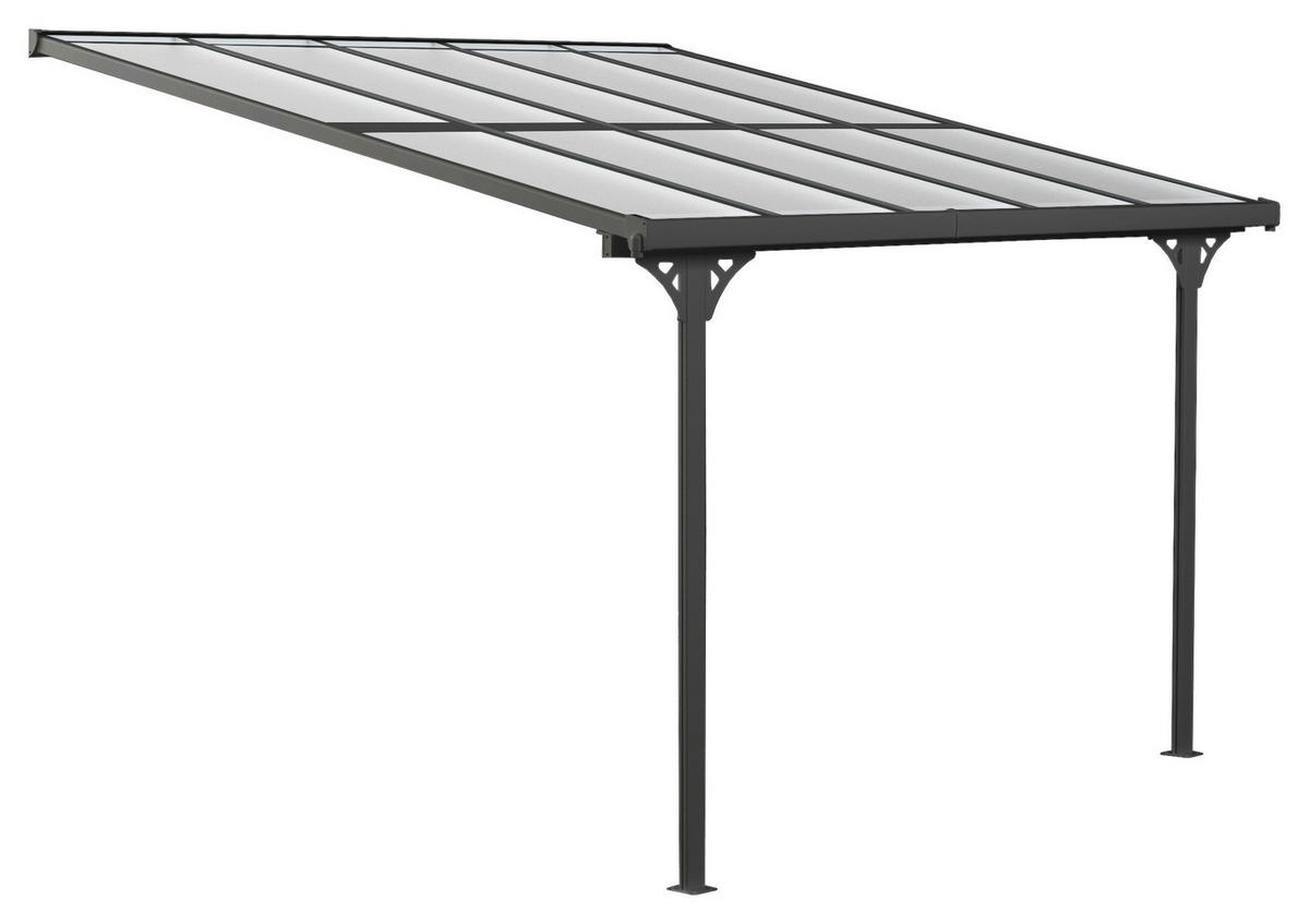 Zastřešení terasy BRUCE 313x300cm - černá, Basics, kov (313/225/300cm)