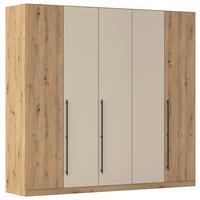 Kleiderschrank Safari B: 226 cm - Champagner/Eiche Artisan, KONVENTIONELL, Holzwerkstoff (226/229/54cm)