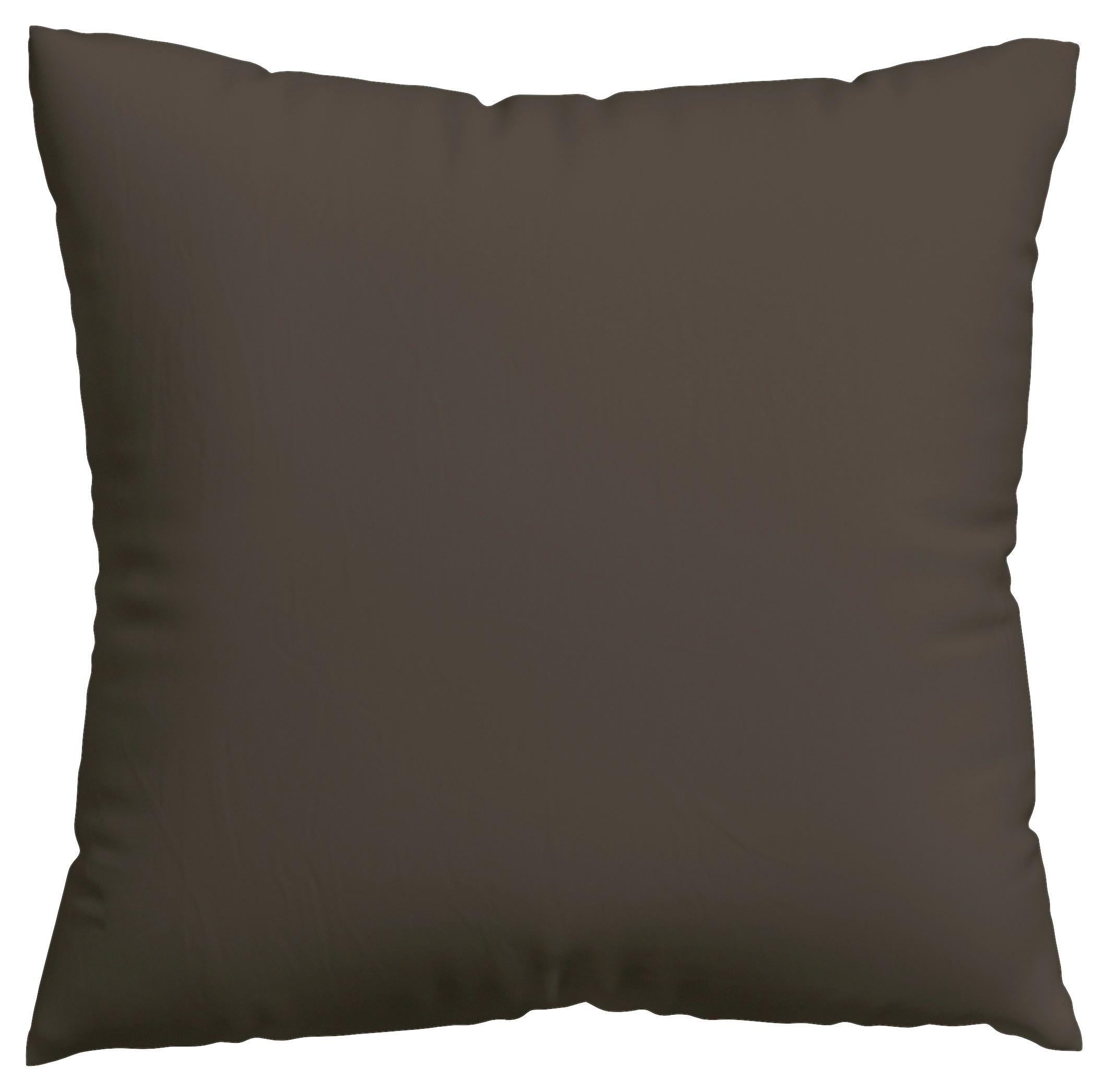 Kissenhülle Woven Satin - Dunkelbraun, Basics, Textil (40/40cm) - Schlafgut