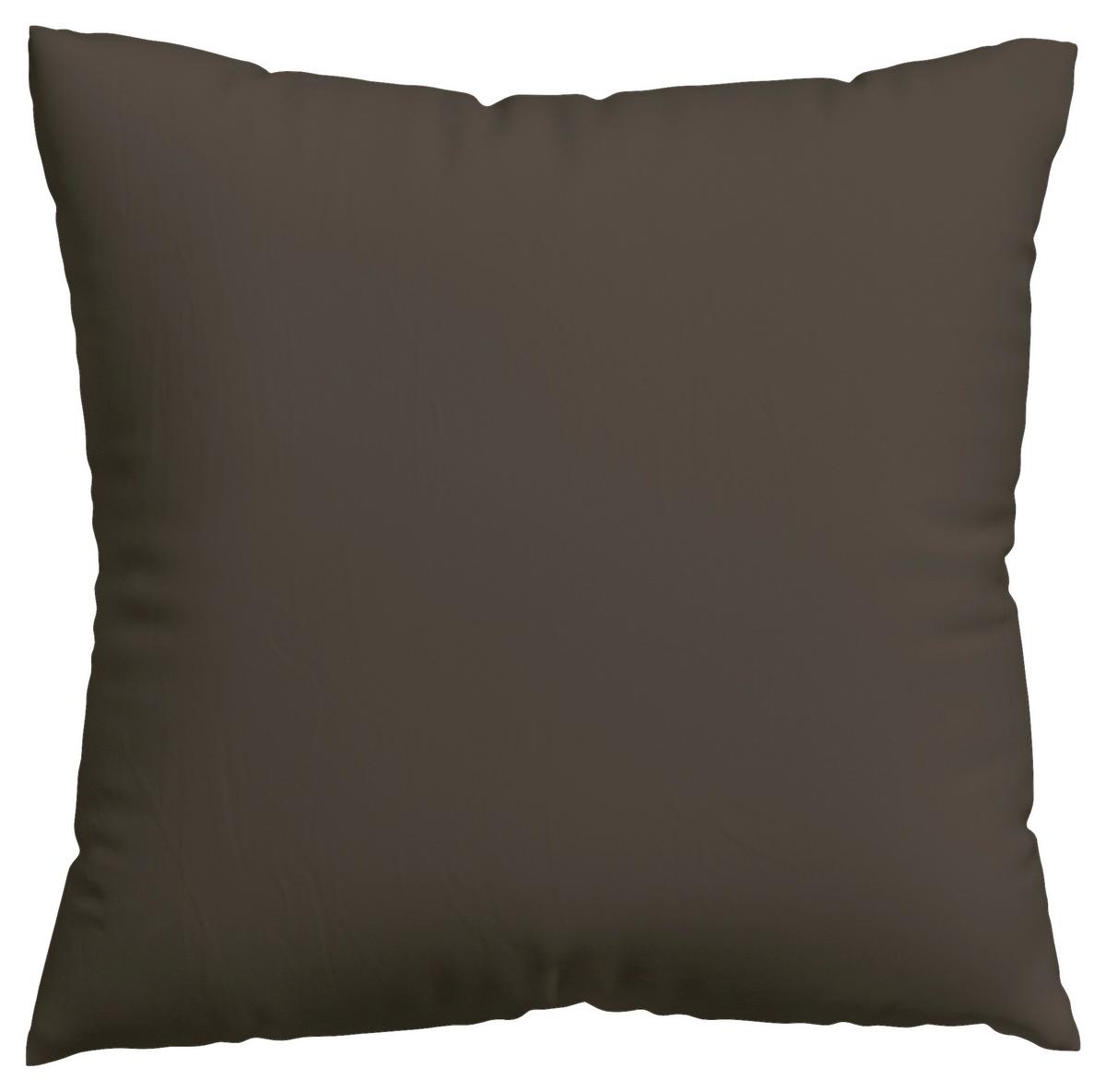 Kissenhülle Woven Satin - Dunkelbraun, Basics, Textil (40/40cm) - Schlafgut