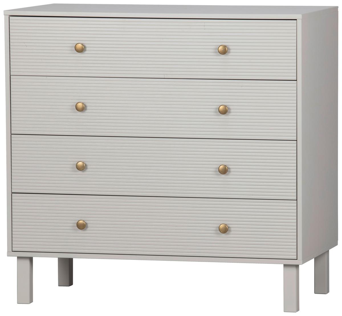 Kommode Madu Hellgrau B: 94cm - Hellgrau, Design, Holz (94/91/52cm) - Livetastic