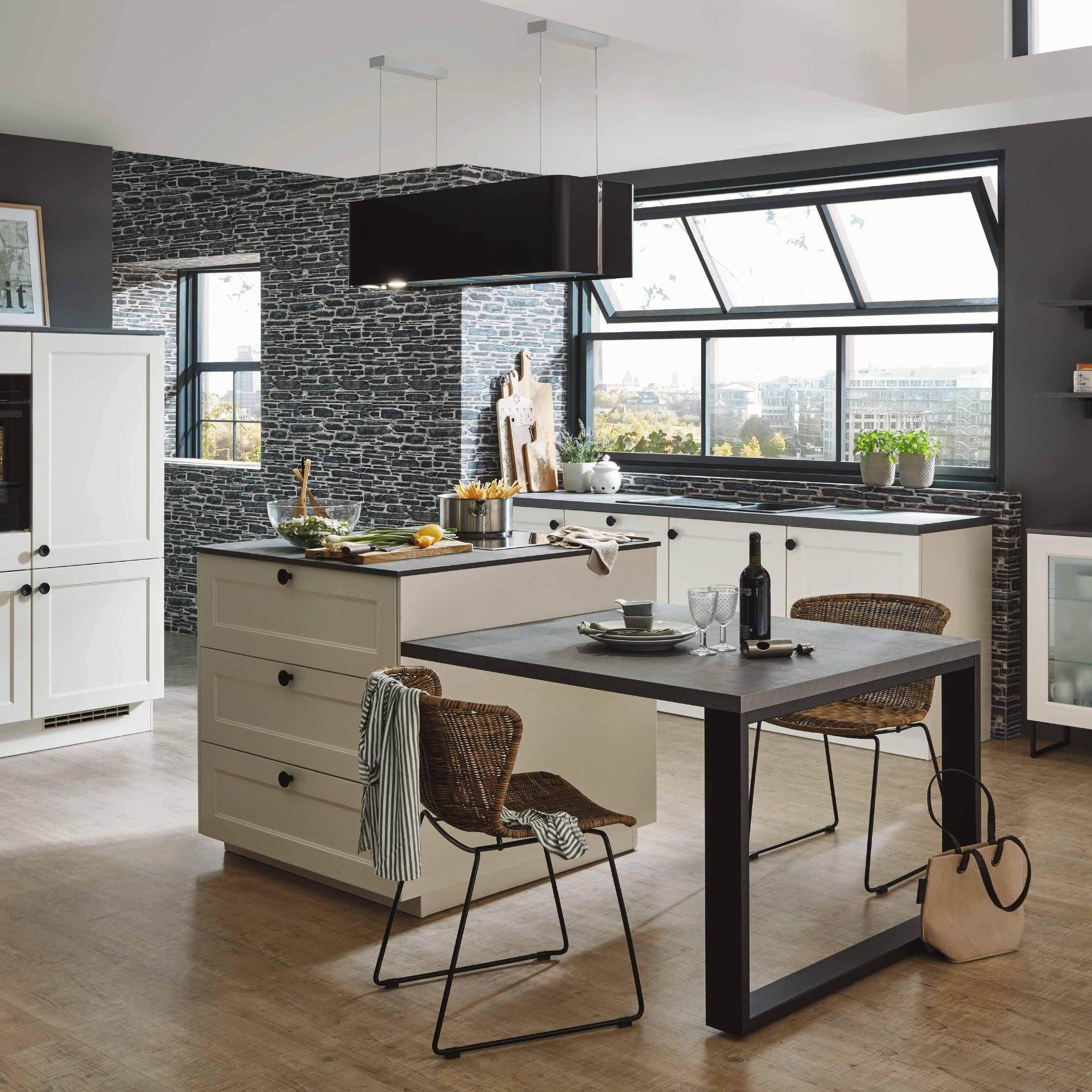 Einbauküche Caracas Frei Planbar Landhausstil - Creme, MODERN, Holzwerkstoff - Vertico