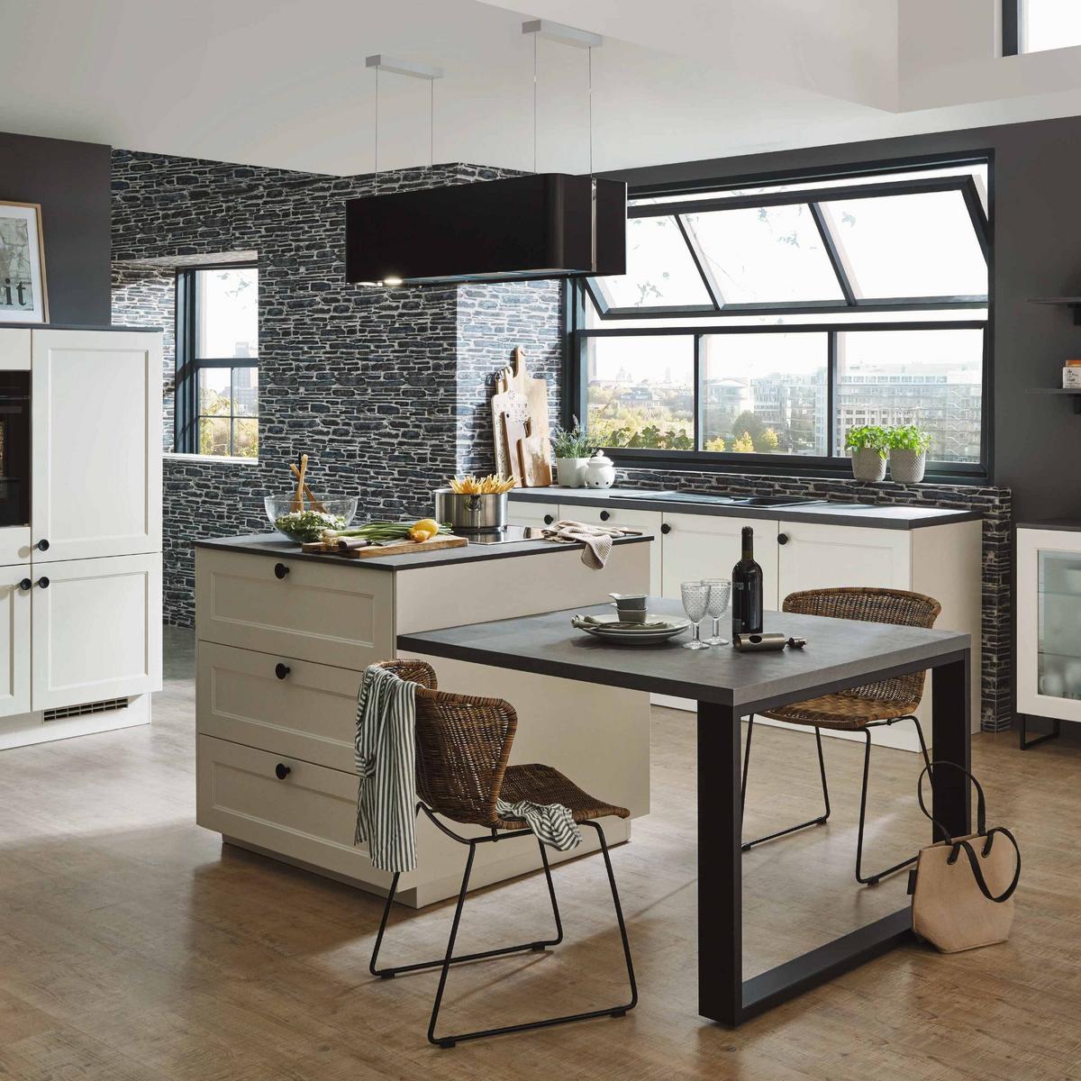 Einbauküche Caracas Frei Planbar Landhausstil - Creme, MODERN, Holzwerkstoff - Vertico