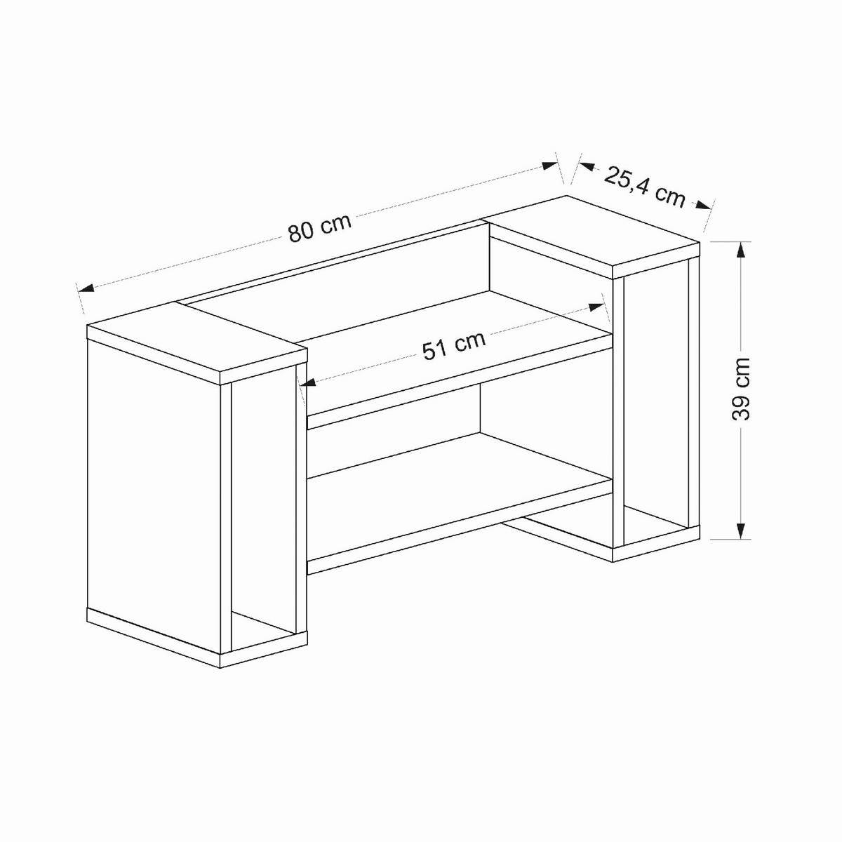 Wandregal Troy Wandregal - Anthrazit, Design, Holzwerkstoff (80,2/39,2/25,4cm) - Livetastic