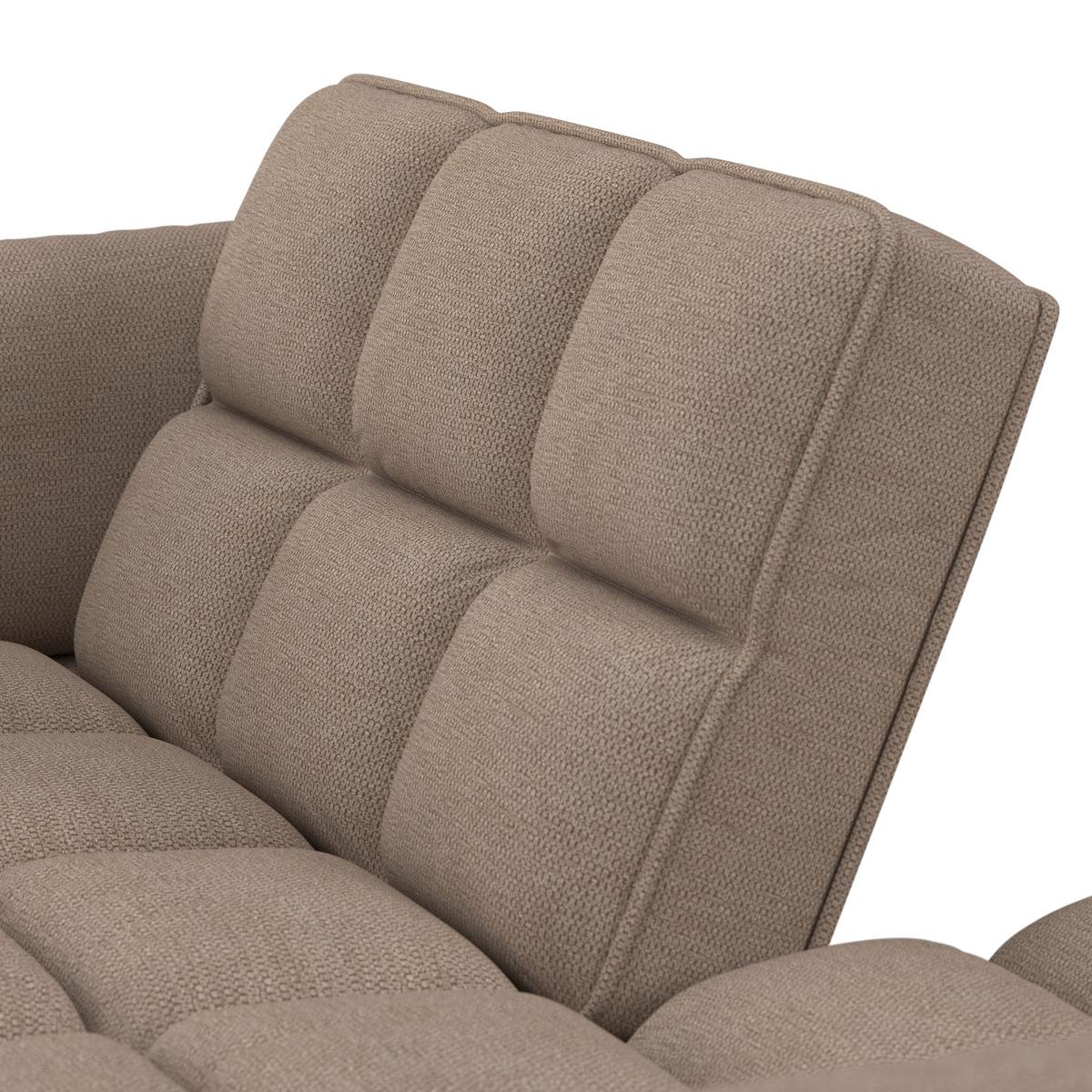 Rozkladacia pohovka CORA, hnedá, max. 360 kg - hnedá/prírodná farba, Modern, drevo/textil (214/92/81cm) - Bessagi Home