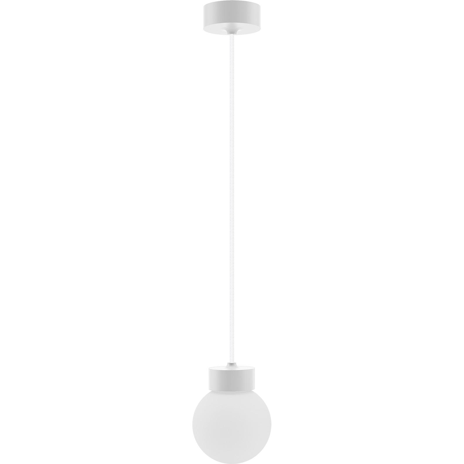 Hängeleuchte 8570109 Barrel-Orb 1 - Weiß - Weiß, Design, Glas/Holz (13,5/150cm)