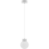 Hängeleuchte 8570109 Barrel-Orb 1 - Weiß - Weiß, Design, Glas/Holz (13,5/150cm)