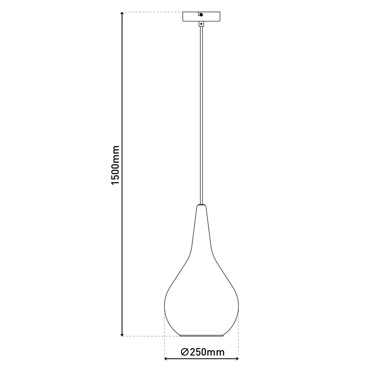 Pendelleuchte 6144422 Gota - Schwarz, Design, Glas/Metall (25/150cm) - Näve