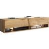Lowboard Eiche Wotan Dekor - Eiche Wotan/Grau, LIFESTYLE, Holzwerkstoff (140/30/31cm) - P & B