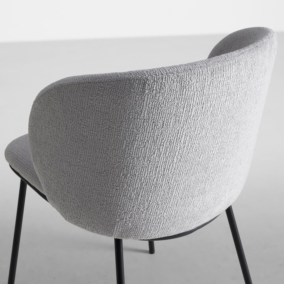 ŽIDLE MALEA - černá/světle šedá, Moderní, kov/dřevo (49/76/55cm) - Bessagi Home