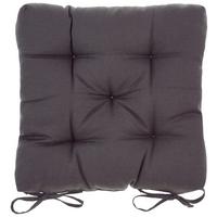 Sitzkissen Bea 40x40cm Anthrazit - Anthrazit, ROMANTIK / LANDHAUS, Textil (40/40/7cm) - James Wood
