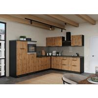 Eckküche Liverpool Graphit/ Eiche Dekor S: 300x240 Cm - Schieferfarben/Eiche Wotan, Basics, Holzwerkstoff (300/240cm) - Held