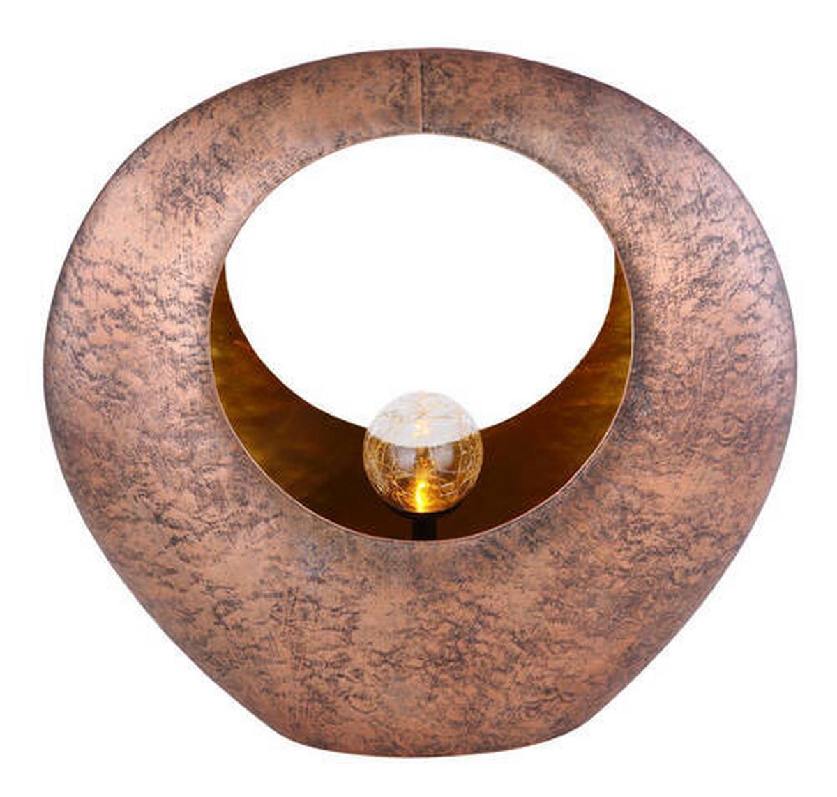 Solarleuchte 36521 - Klar/Messingfarben, Design, Glas/Metall (35/13,5/37cm) - Globo