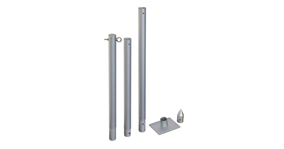 Sonnensegelmast Set 3.6m Hhenverstellbar - 2 Stck Sonnensegelpfosten  60mm (3mm Wandstrke), Inkl. D-Ring Klemmen Fr Garten & Poolbereich (Grau)