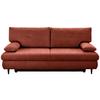 Schlafsofa Virgo - Terracotta/Schwarz, KONVENTIONELL, Textil (212/97/105cm) - MID.YOU