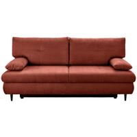 Schlafsofa Virgo - Terracotta/Schwarz, KONVENTIONELL, Textil (212/97/105cm) - MID.YOU