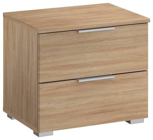 Nachtkästchen Alabama Sonoma Eiche Dekor H: 43 cm Alabama - Alufarben/Sonoma Eiche, MODERN, Holzwerkstoff (47/43/42cm) - Rauch Möbel