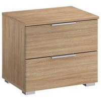Nachtkästchen Alabama Sonoma Eiche Dekor H: 43 cm Alabama - Alufarben/Sonoma Eiche, MODERN, Holzwerkstoff (47/43/42cm) - Rauch Möbel