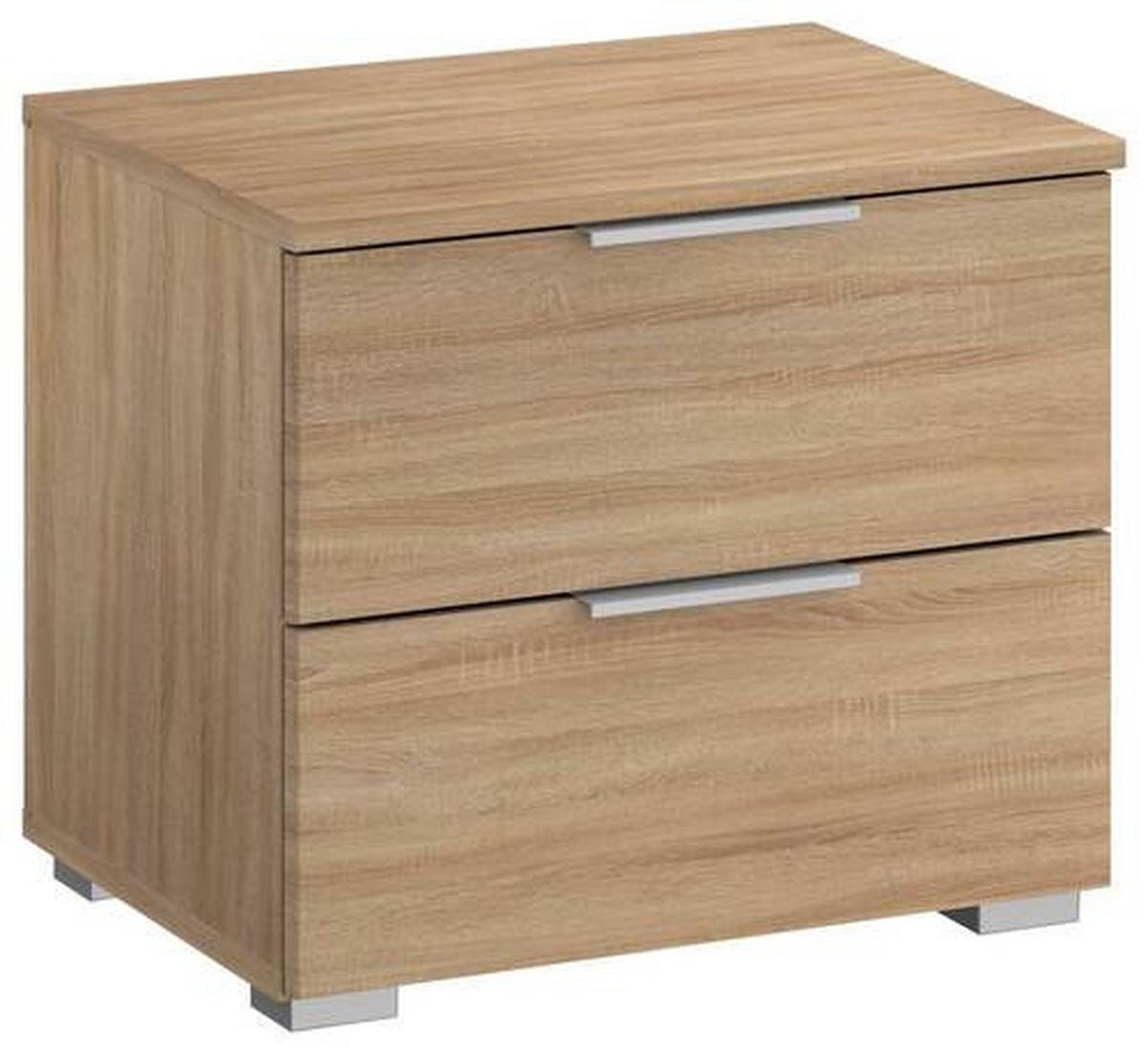 Nachtkästchen Alabama Sonoma Eiche Dekor H: 43 cm Alabama - Alufarben/Sonoma Eiche, MODERN, Holzwerkstoff (47/43/42cm) - Rauch Möbel