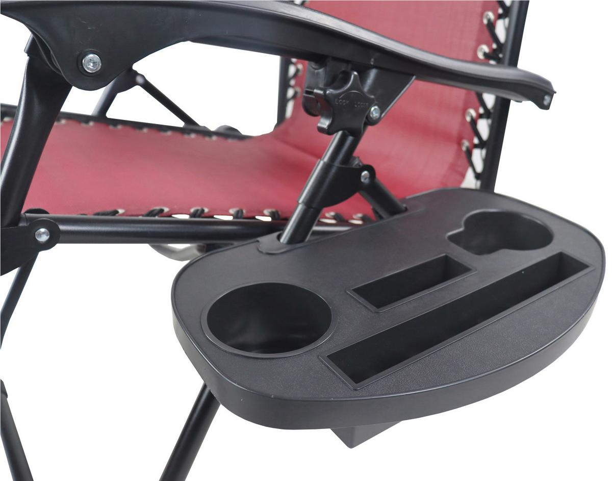 Gartenliege Maltosa Xl Klappbar, Blau - Rot, MODERN, Textil/Metall (51/133/91cm) - Gardenson