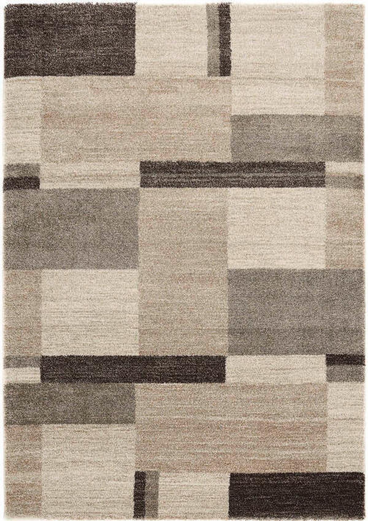 Teppich Läufer Beige/Braun Palazzo Bloc 80x200 cm - Beige/Braun, KONVENTIONELL, Textil (80/200cm) - Novel