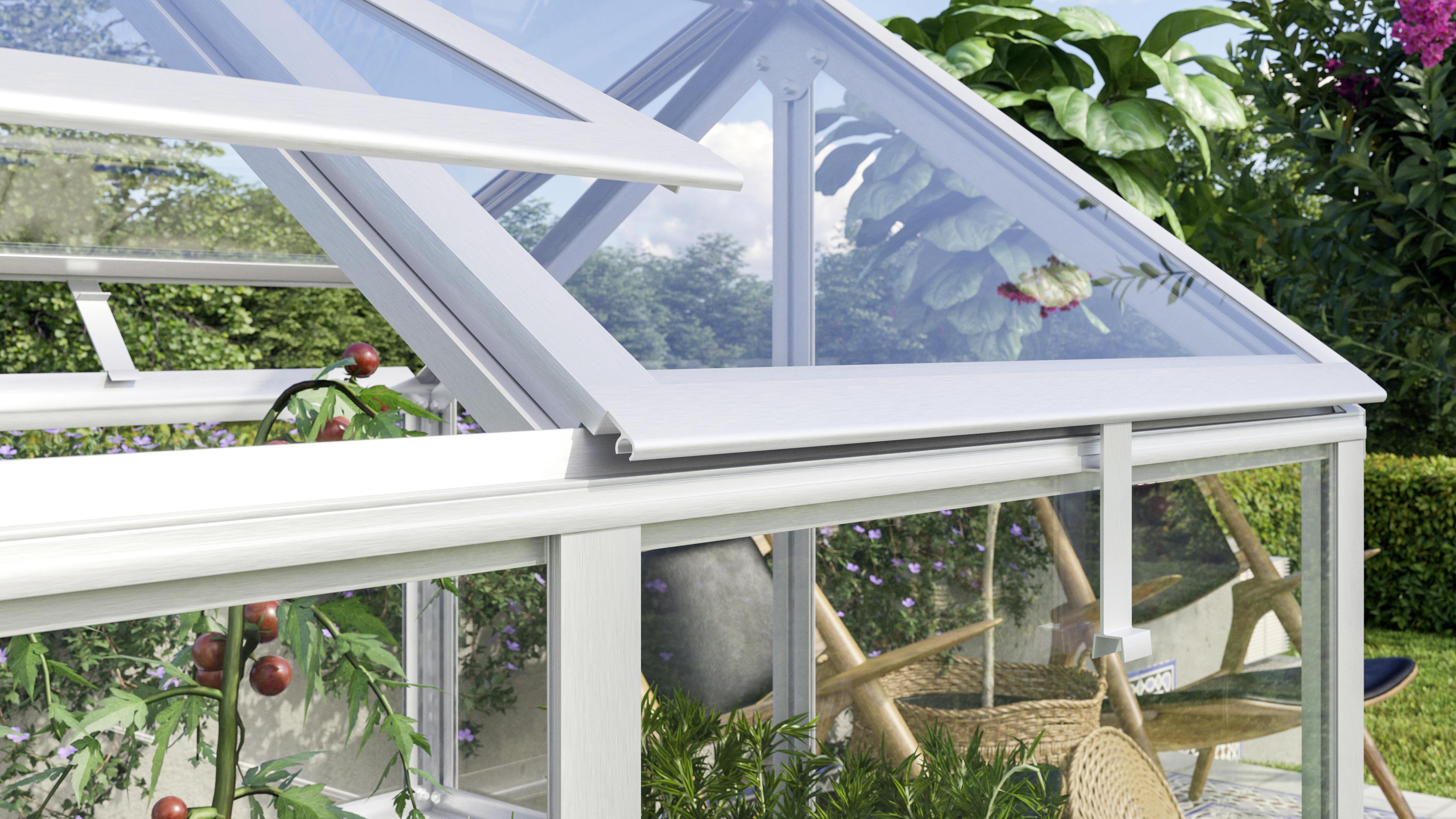 Kunststoff/Metall • Alufarben • Wandstärke ca. 0,65 cm • B/H/T: ca. 89/134,5/126,7cm • rückenschonend