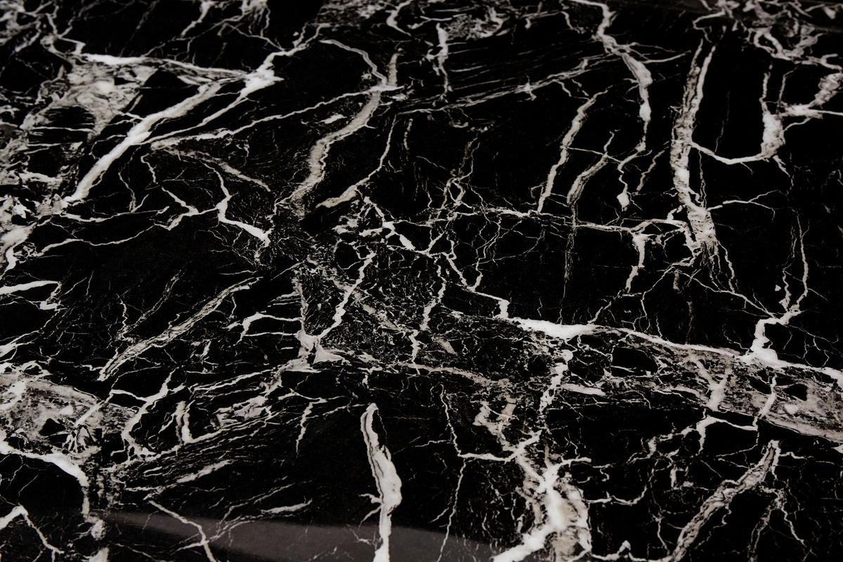 Esstisch Weiß/chromfarben B: 160 Cm - Goldfarben/Schwarz, MODERN, Glas/Metall (160/90/76cm) - Livetastic