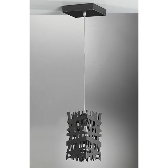 Hängeleuchte 4919/S1n - Schwarz, Design, Metall (14/100cm)