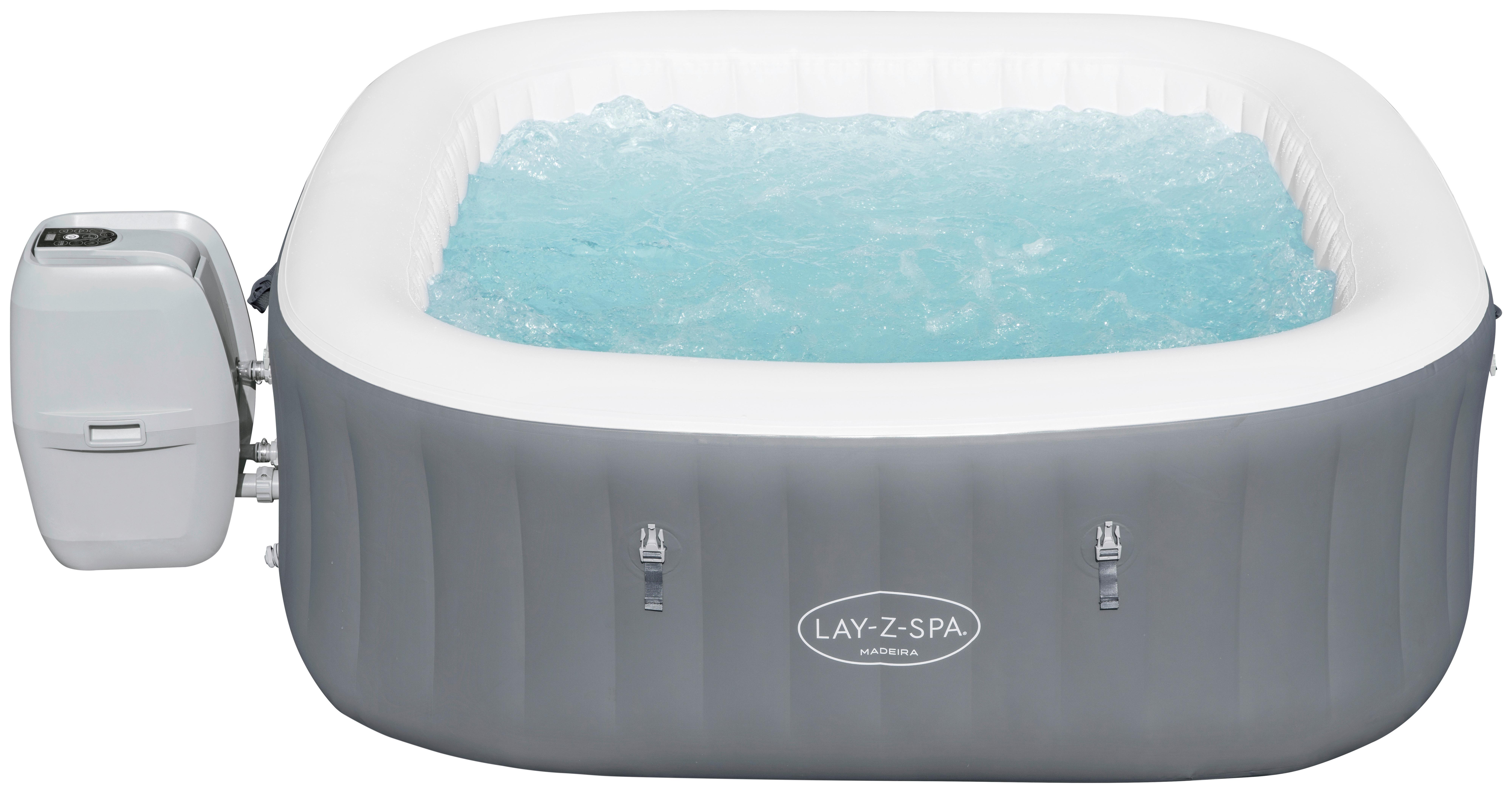 Whirlpool Aufblasbar Ø 180 X H 66 Cm - Grau, MODERN, Kunststoff/Metall (180/66cm) - Bestway