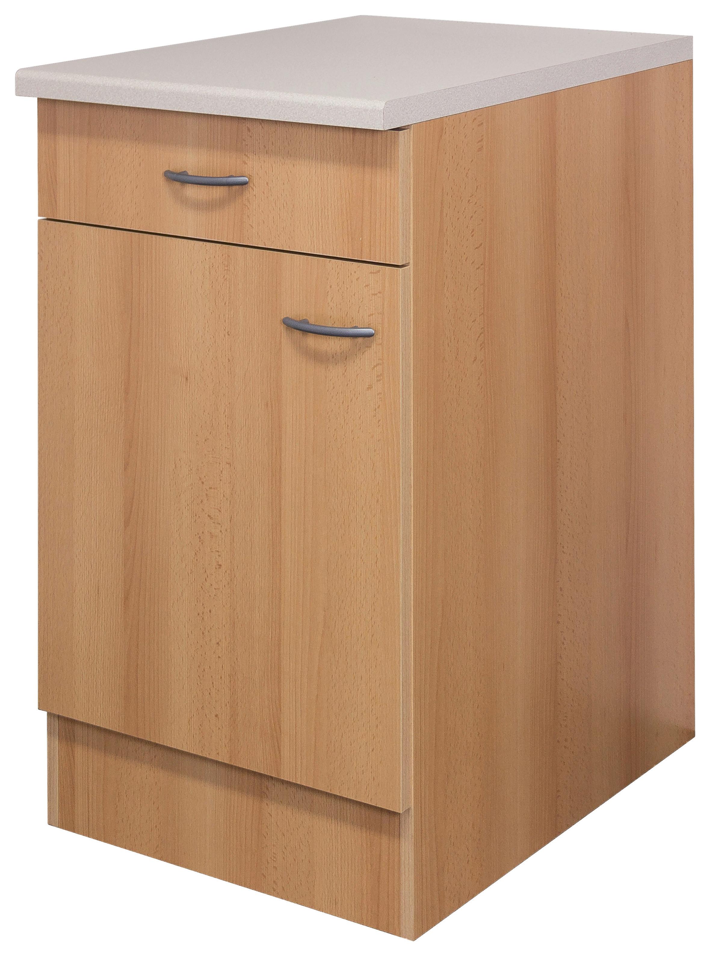 Küchenunterschrank Nano 50 cm Buche Dekor m. Lade