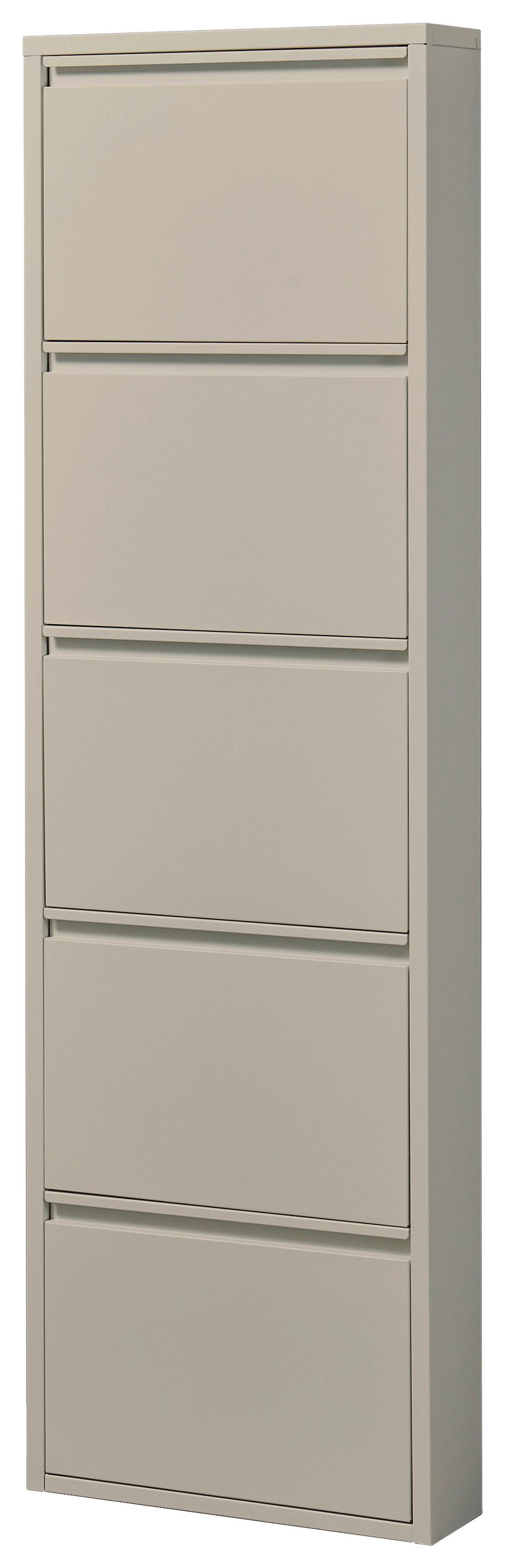 Výklopná skrinka na topánky BERT kašmírová - kašmírová, Modern, kov (51/170/16cm) - Bessagi