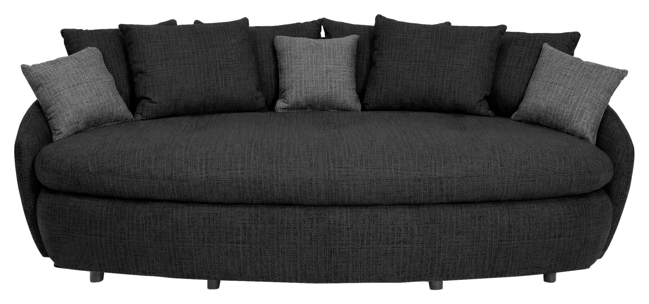 Megasofa Aruba 2 Mit Kissen B: 238cm,schwarz Chenille