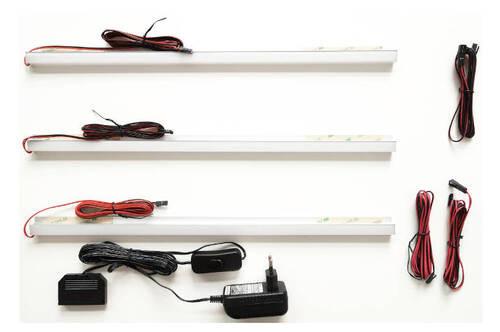 Glasbodenbeleuchtung Valencia Led 12 V, 3 Er Set - Schwarz/Weiß, Design, Kunststoff/Metall (30/1cm) - MID.YOU